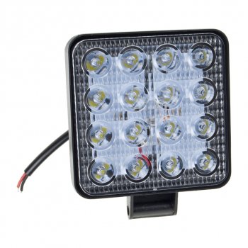 379 р. Фара рабочего света 105х105мм 10-30V 48LED MISTAR MISTAR mis-48w  с доставкой в г. Керчь. Увеличить фотографию 1