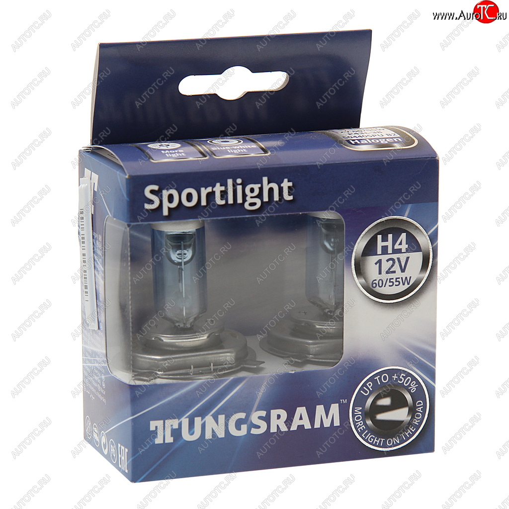 999 р. Лампа 12V H4 6055W P43t +50% бокс (2шт.) TUNGSRAM TUNGSRAM 93106971  с доставкой в г. Керчь