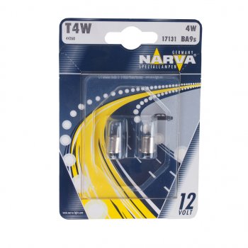 75 р. Лампа 12V T4W BA9s блистер (2шт.) NARVA NARVA 171314000  с доставкой в г. Керчь. Увеличить фотографию 1