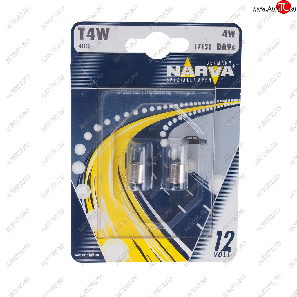 75 р. Лампа 12V T4W BA9s блистер (2шт.) NARVA NARVA 171314000  с доставкой в г. Керчь