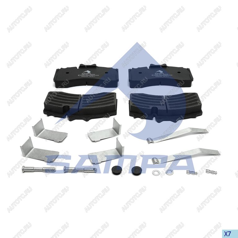 6 799 р. Колодки тормозные BPW дисковые (211x115x30) (4шт.) SAMPA SAMPA 096.941-01  с доставкой в г. Керчь