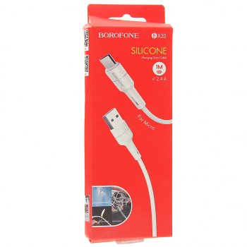 232 р. Кабель micro USB 1м белый BOROFONE BOROFONE bx30 white  с доставкой в г. Керчь. Увеличить фотографию 2