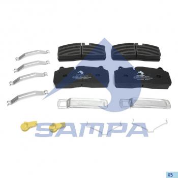 6 599 р. Колодки тормозные КАМАЗ-5490 SAF B9-22S передн.задн. с отв.под пятаки (210х93.8х30мм) (4шт.) SAMPA SAMPA 096.1820-01  с доставкой в г. Керчь. Увеличить фотографию 1