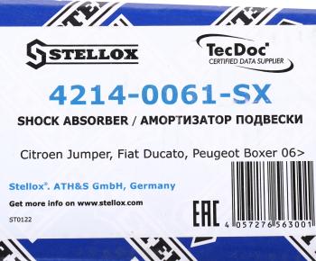3 269 р. Амортизатор PEUGEOT Boxer CITROEN Jumper (06-) FIAT Ducato задний левыйправый газовый STELLOX STELLOX 42140061sx  с доставкой в г. Керчь. Увеличить фотографию 3