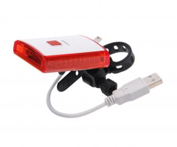Фонарь велосипедный задний USB кабель с аккумулятором 300mAh NO NAME xc-142