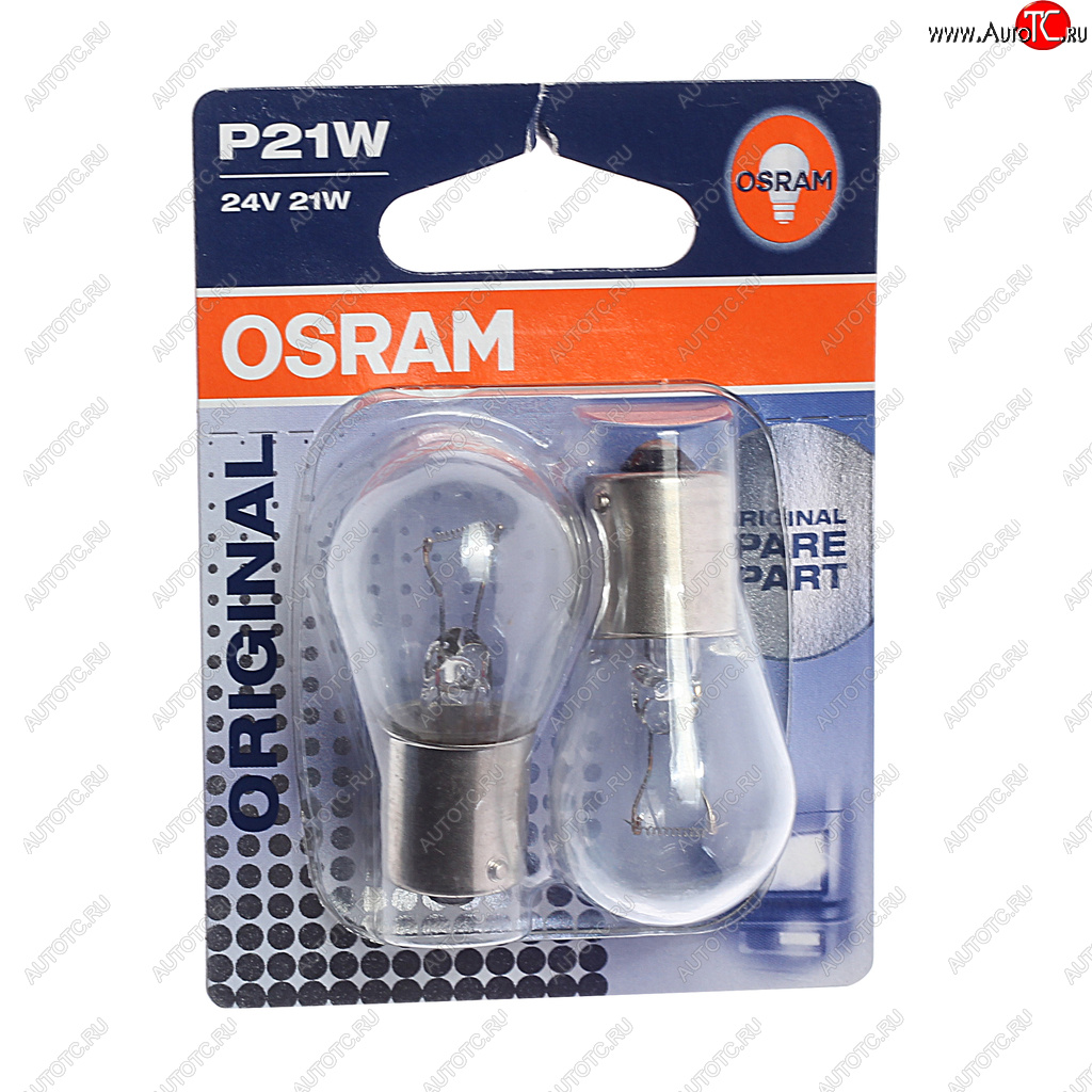 273 р. Лампа 24V P21W BA15s блистер (2шт.) OSRAM OSRAM 7511-02b  с доставкой в г. Керчь