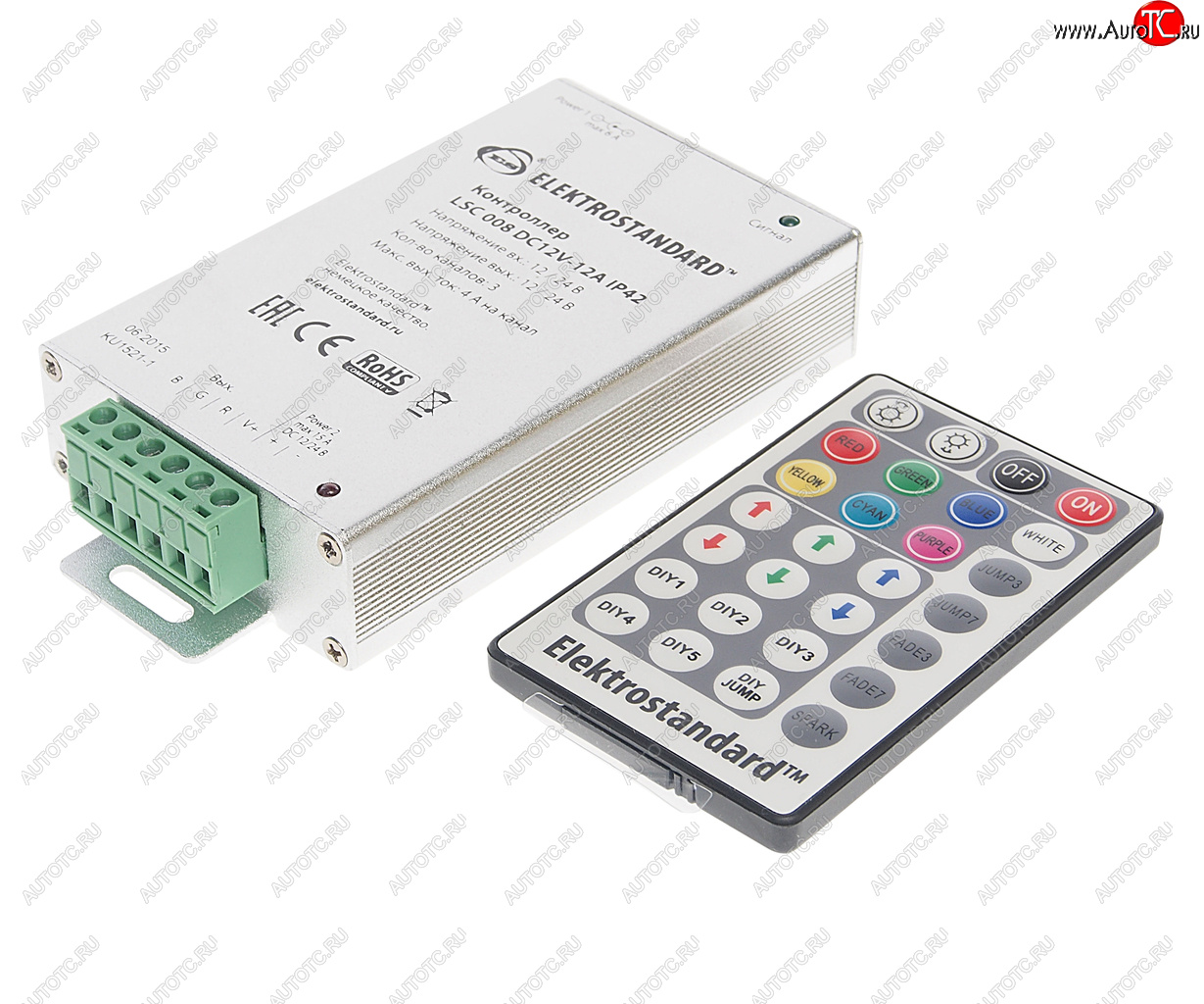 1 069 р. Контроллер управления RGB светодиодной лентой с пультом RC-DC12V-12A ELEKTROSTANDARD 62025  с доставкой в г. Керчь