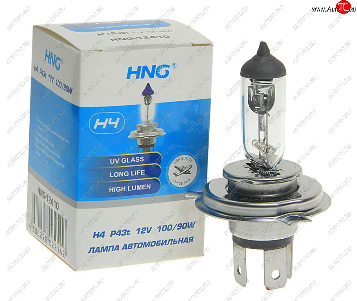 152 р. Лампа 12V H4 10090W P43t Long Life HNG HNG 12410  с доставкой в г. Керчь