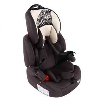 9 649 р. Автокресло детское 9-36кг (l-ll-lll) 1-12лет зебра серо-бежевое Isofix Стар SIGER SIGER kres3599  с доставкой в г. Керчь. Увеличить фотографию 2