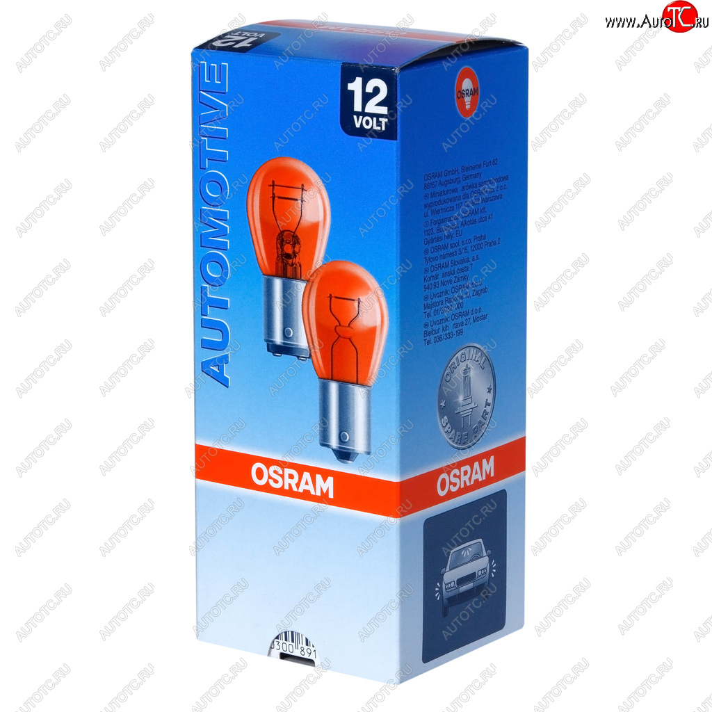 127 р. Лампа 12V PY21W BAU15s желтая OSRAM OSRAM 7507  с доставкой в г. Керчь