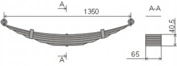 7 849 р. Рессора ГАЗ-24,3102,31029,3110 задняя (6 листов) L=1397мм ЧМЗ ЧМЗ 24-02-2912012-01  с доставкой в г. Керчь. Увеличить фотографию 1