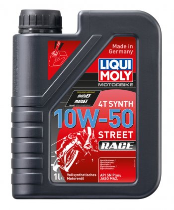 1 999 р. Масло моторное для 4-х тактных двигателей RACING SYNTH 4T 10W50 синт.1л LIQUI MOLY LIQUI MOLY 1502  с доставкой в г. Керчь. Увеличить фотографию 1