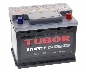 10 999 р. Аккумулятор TUBOR Synergy 65Ач обратная полярность TUBOR 6ст65(0)  с доставкой в г. Керчь. Увеличить фотографию 1