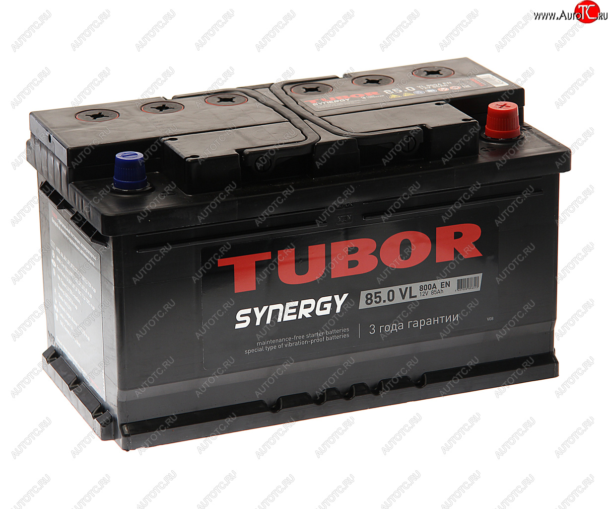 17 649 р. Аккумулятор TUBOR Synergy 85Ач обратная полярность,низкий TUBOR 6ст85(0)  с доставкой в г. Керчь