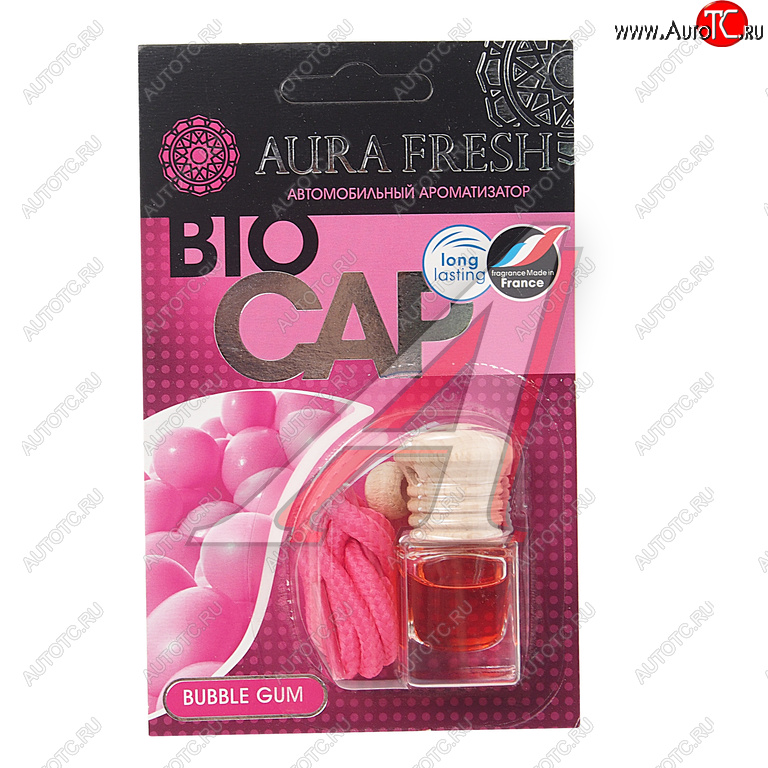 213 р. Ароматизатор подвесной жидкостный (bubble Gum) 6мл Bio Cap AURA FRESH AURA FRESH 23003  с доставкой в г. Керчь