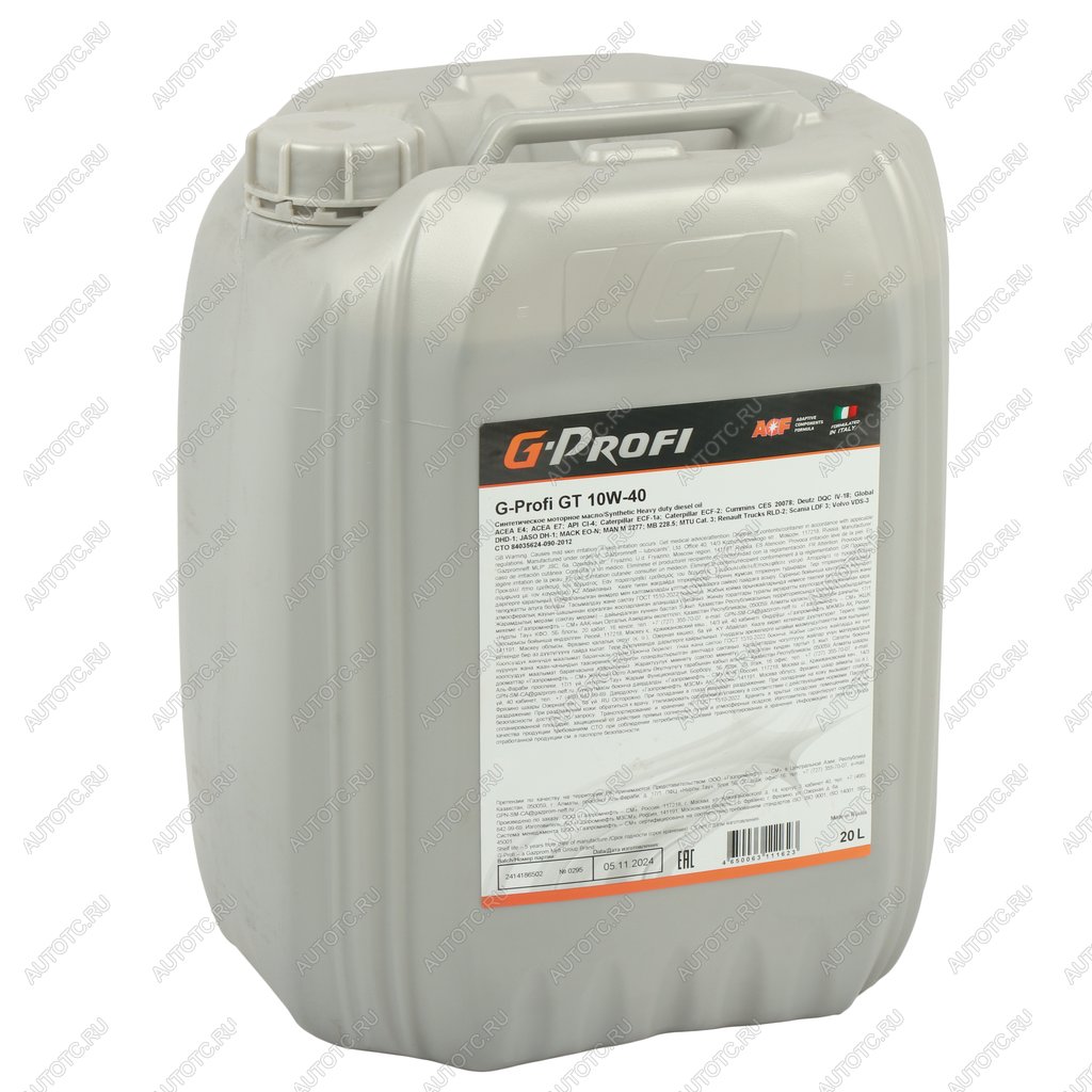 12 199 р. Масло дизельное G-PROFI GT CI-4E4E7E5 10W40 синт.20л G-ENERGY GAZPROMNEFT 0253130026  с доставкой в г. Керчь