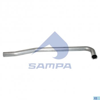 3 099 р. Труба приемная глушителя MAN L2000 с треугольным фланцем SAMPA SAMPA 021.214  с доставкой в г. Керчь. Увеличить фотографию 1