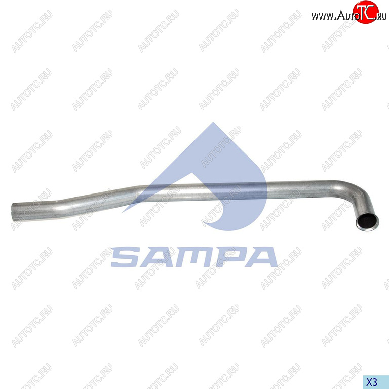 3 099 р. Труба приемная глушителя MAN L2000 с треугольным фланцем SAMPA SAMPA 021.214  с доставкой в г. Керчь