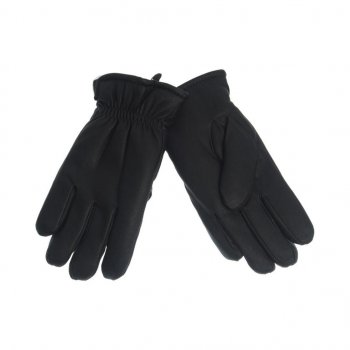 449 р. Перчатки экокожа утепленные черные GLOVES 10-05  с доставкой в г. Керчь. Увеличить фотографию 1
