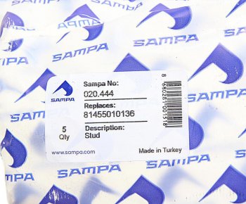 255 р. Шпилька колеса MAN (M22x1.5x89) SAMPA SAMPA 020.444  с доставкой в г. Керчь. Увеличить фотографию 2