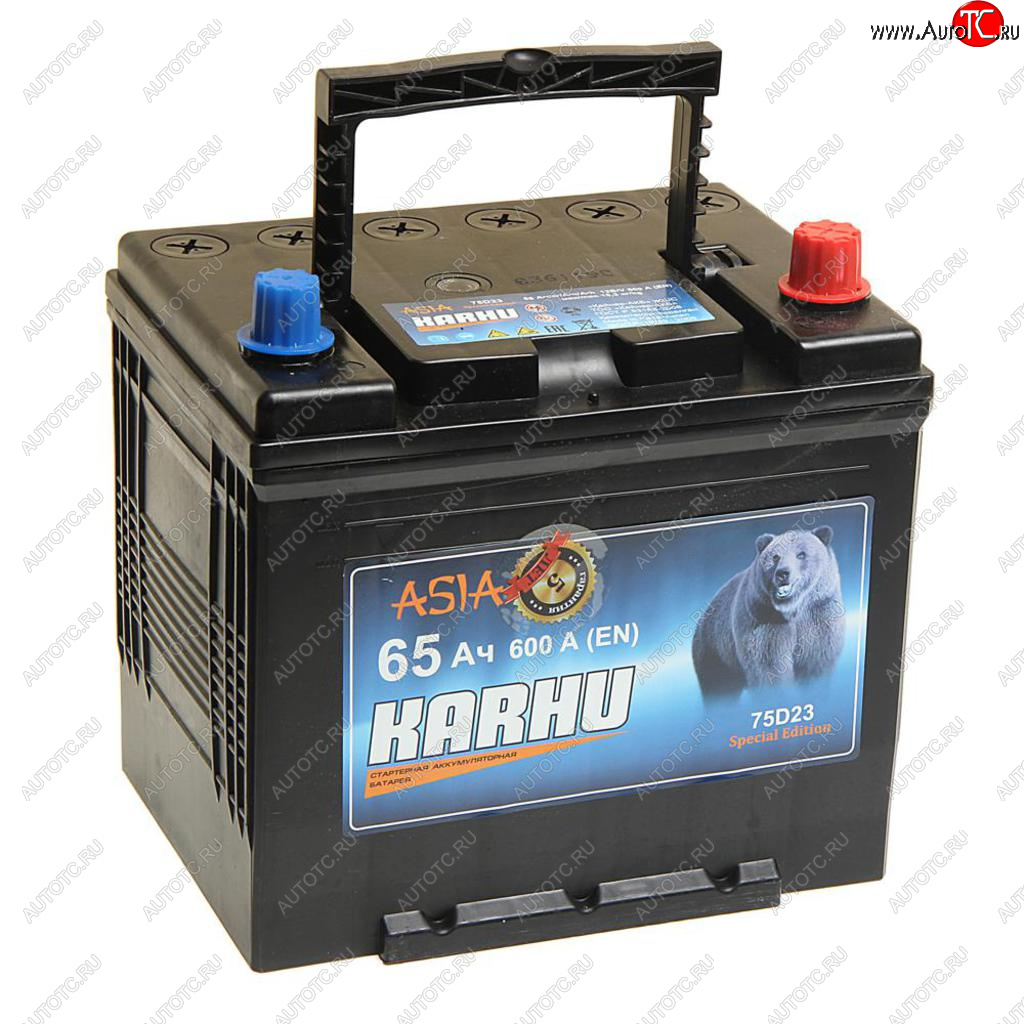 8 599 р. Аккумулятор KARHU Asia 65Ач обратная полярность KARHU 6ст65(0) 75d23l  с доставкой в г. Керчь