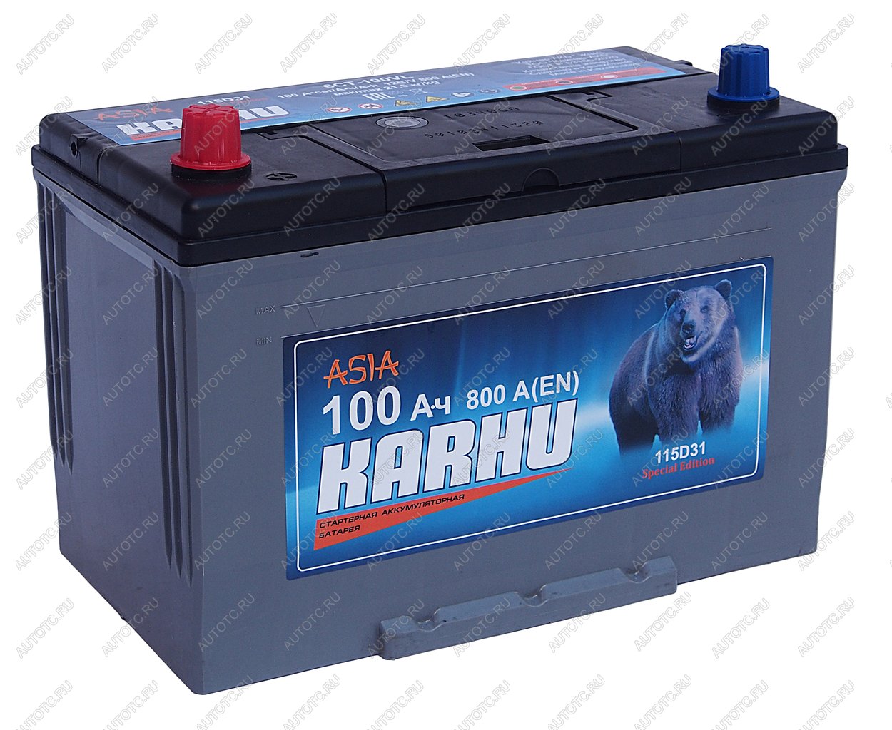 11 999 р. Аккумулятор KARHU Asia 100Ач KARHU 6ст100(1) 115d31r  с доставкой в г. Керчь