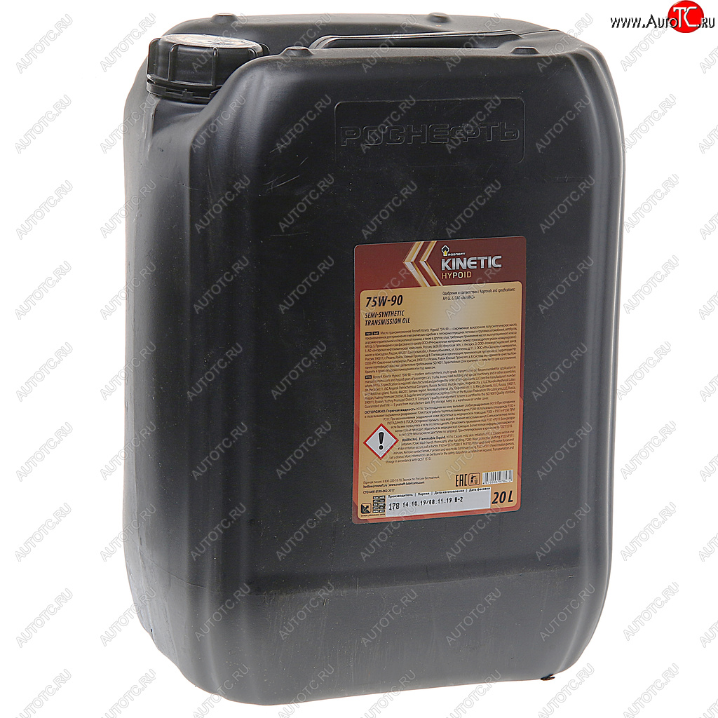 13 599 р. Масло трансмиссионное KINETIC Hypoid GL-5 75W90 псинт.20л РОСНЕФТЬ РОСНЕФТЬ 10127  с доставкой в г. Керчь