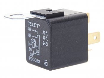 216 р. Реле электромагнитное 24V 5-ти контактное 2010А переключ. с кроншт. с резистором АВАР АВАР 753.3777  с доставкой в г. Керчь. Увеличить фотографию 1