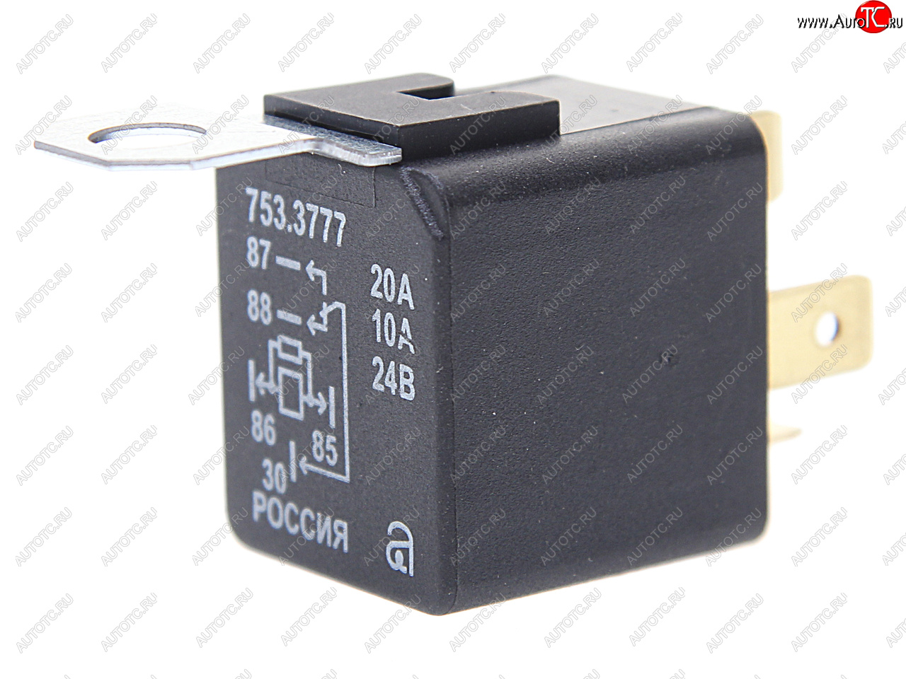 216 р. Реле электромагнитное 24V 5-ти контактное 2010А переключ. с кроншт. с резистором АВАР АВАР 753.3777  с доставкой в г. Керчь