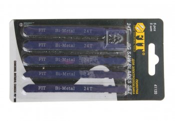 349 р. Пилка для лобзика набор 5шт. металл 75мм FIT FIT 41120 FIT 41120  с доставкой в г. Керчь. Увеличить фотографию 1