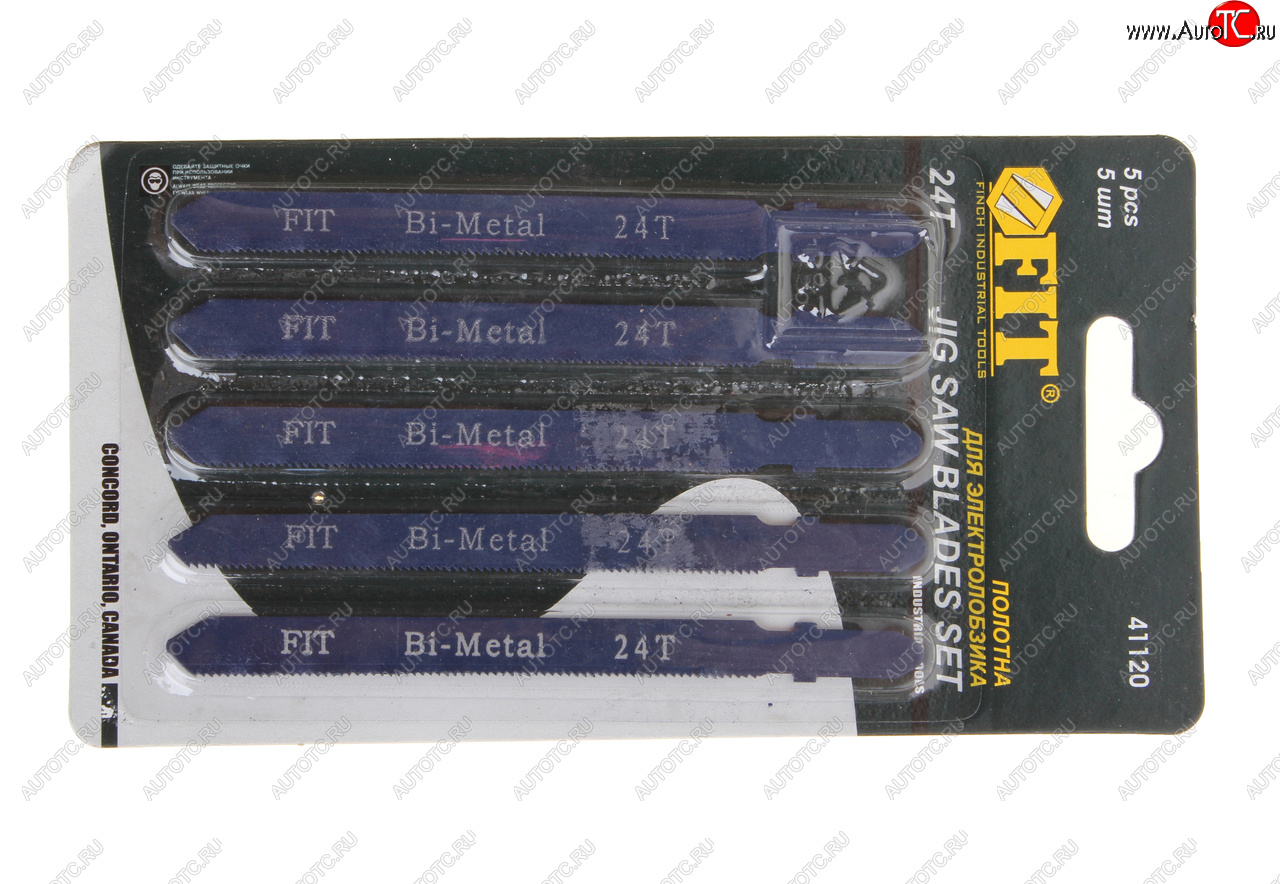 349 р. Пилка для лобзика набор 5шт. металл 75мм FIT FIT 41120 FIT 41120  с доставкой в г. Керчь