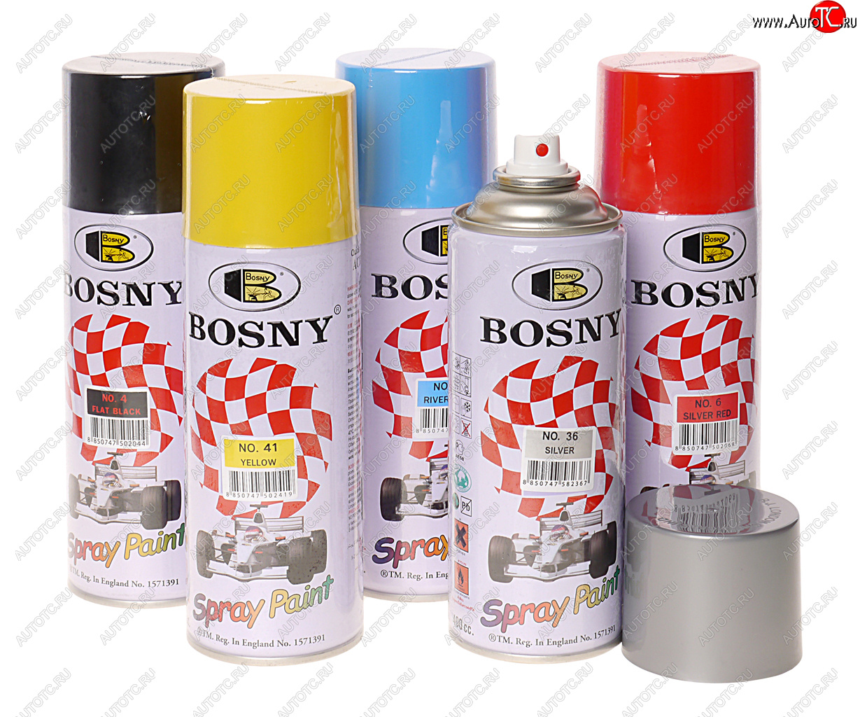 257 р. Краска флуоресцентная белая матовая акриловая аэрозоль 400мл BOSNY BOSNY 1007  с доставкой в г. Керчь