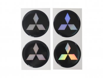 266 р. Эмблема диска колесного MITSUBISHI (6см) комплект 4шт. AUTOSTICKERS 02150017488  с доставкой в г. Керчь. Увеличить фотографию 1