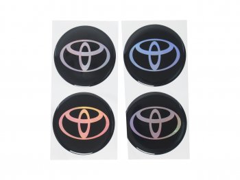 266 р. Эмблема диска колесного TOYOTA (6см) комплект 4шт. AUTOSTICKERS 02145  с доставкой в г. Керчь. Увеличить фотографию 1