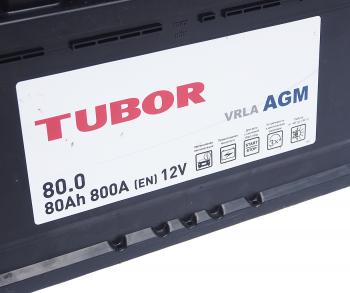 24 499 р. Аккумулятор TUBOR AGM 80Ач обратная полярность TUBOR 6ст80(0)  с доставкой в г. Керчь. Увеличить фотографию 2
