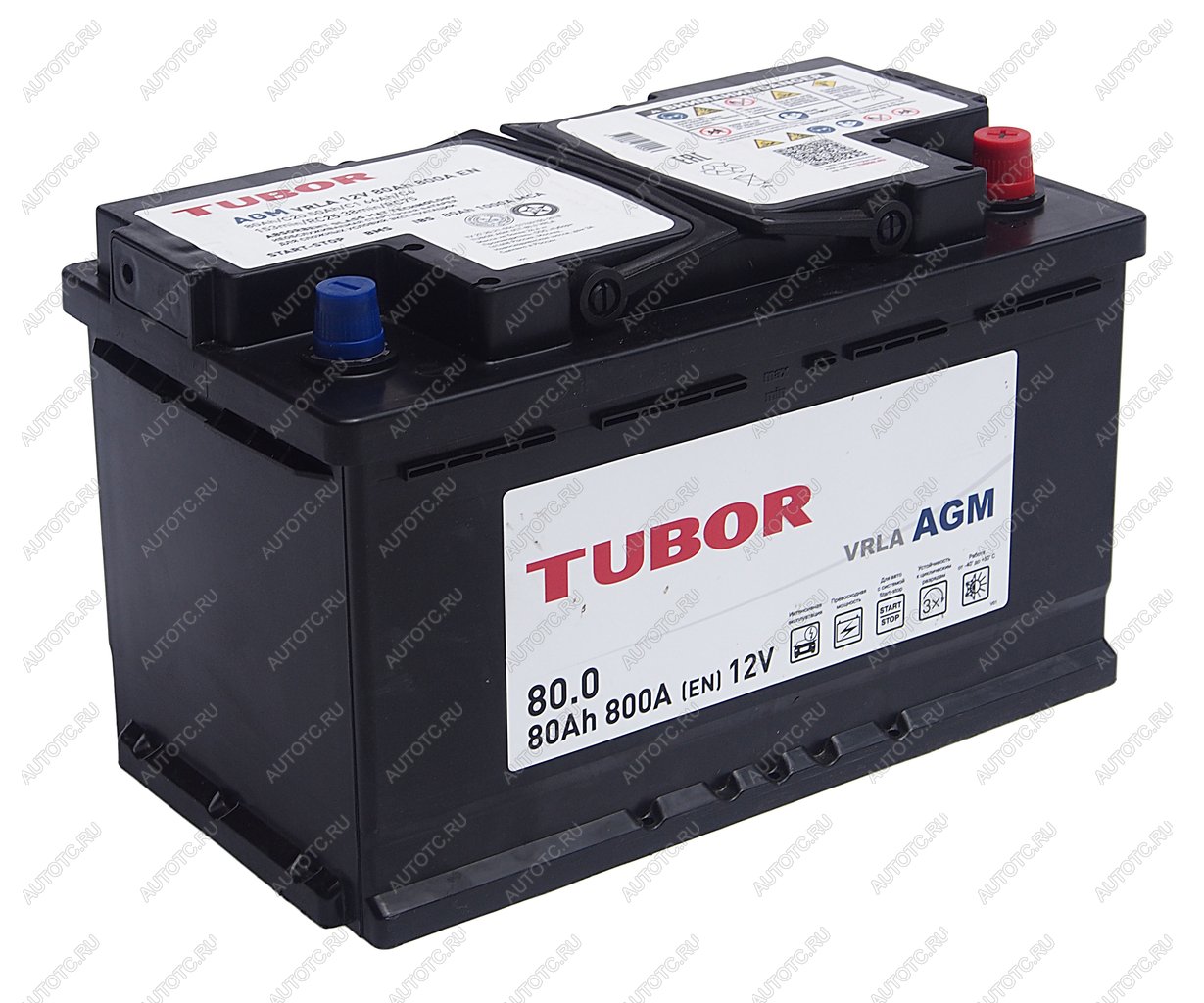 24 499 р. Аккумулятор TUBOR AGM 80Ач обратная полярность TUBOR 6ст80(0)  с доставкой в г. Керчь