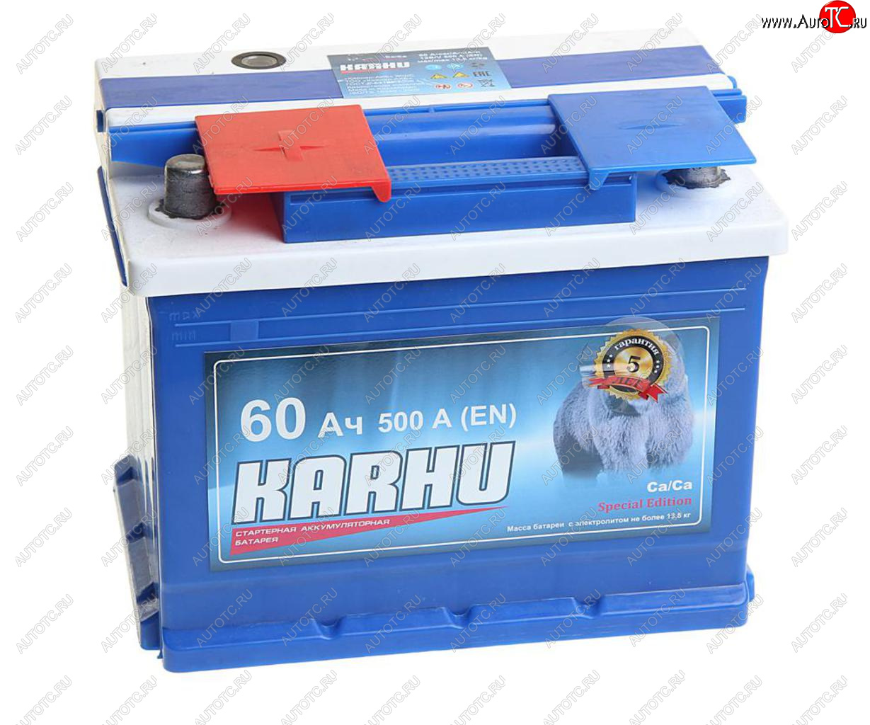 6 399 р. Аккумулятор KARHU 60Ач KARHU 6ст60(1)  с доставкой в г. Керчь