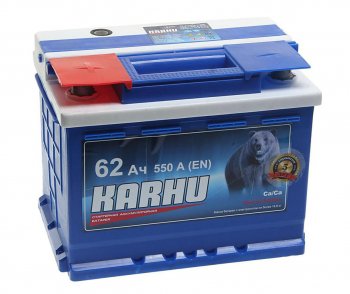7 299 р. Аккумулятор KARHU 62Ач KARHU 6ст62(1)  с доставкой в г. Керчь. Увеличить фотографию 1