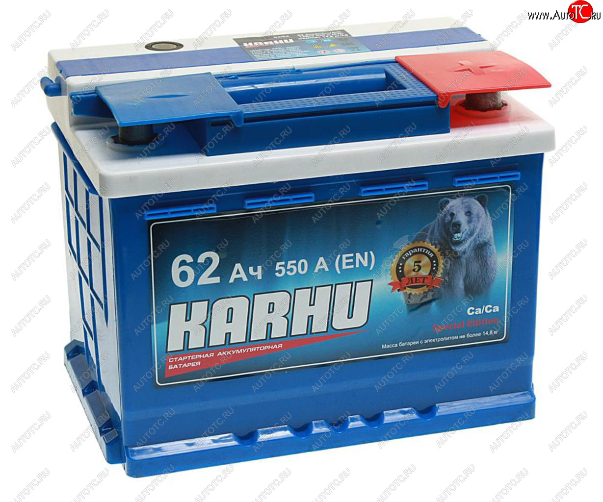 7 299 р. Аккумулятор KARHU 62Ач обратная полярность KARHU 6ст62(0)  с доставкой в г. Керчь