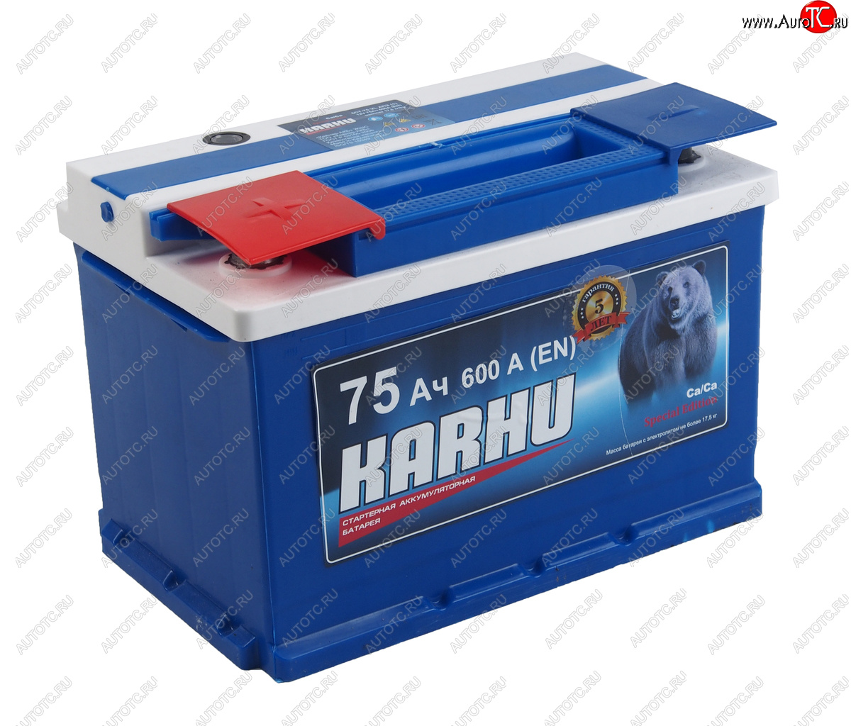 8 399 р. Аккумулятор KARHU 75Ач KARHU 6ст75(1)  с доставкой в г. Керчь