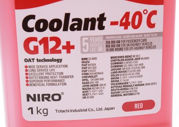 277 р. Антифриз красный -40C 1кг G12+ NIRO Coolant TOTACHI TOTACHI 43101  с доставкой в г. Керчь. Увеличить фотографию 2
