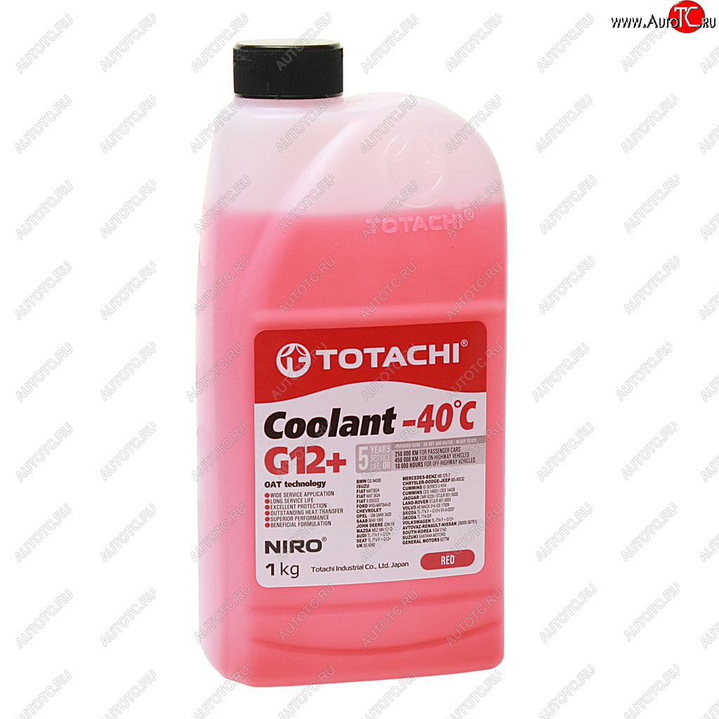 277 р. Антифриз красный -40C 1кг G12+ NIRO Coolant TOTACHI TOTACHI 43101  с доставкой в г. Керчь