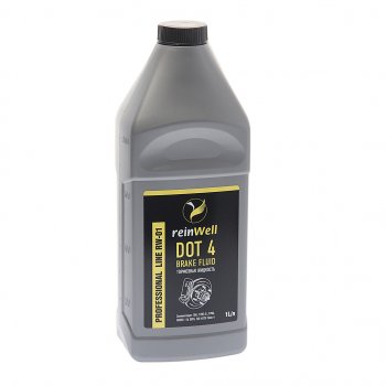 589 р. Жидкость тормозная DOT-4 1л REINWELL REINWELL 3205  с доставкой в г. Керчь. Увеличить фотографию 1