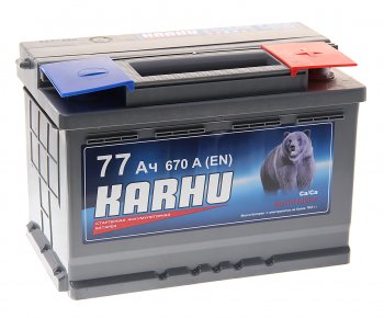 8 949 р. Аккумулятор KARHU 77Ач обратная полярность KARHU 6ст77(0)  с доставкой в г. Керчь. Увеличить фотографию 1