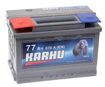 8 949 р. Аккумулятор KARHU 77Ач KARHU 6ст77(1)  с доставкой в г. Керчь. Увеличить фотографию 1