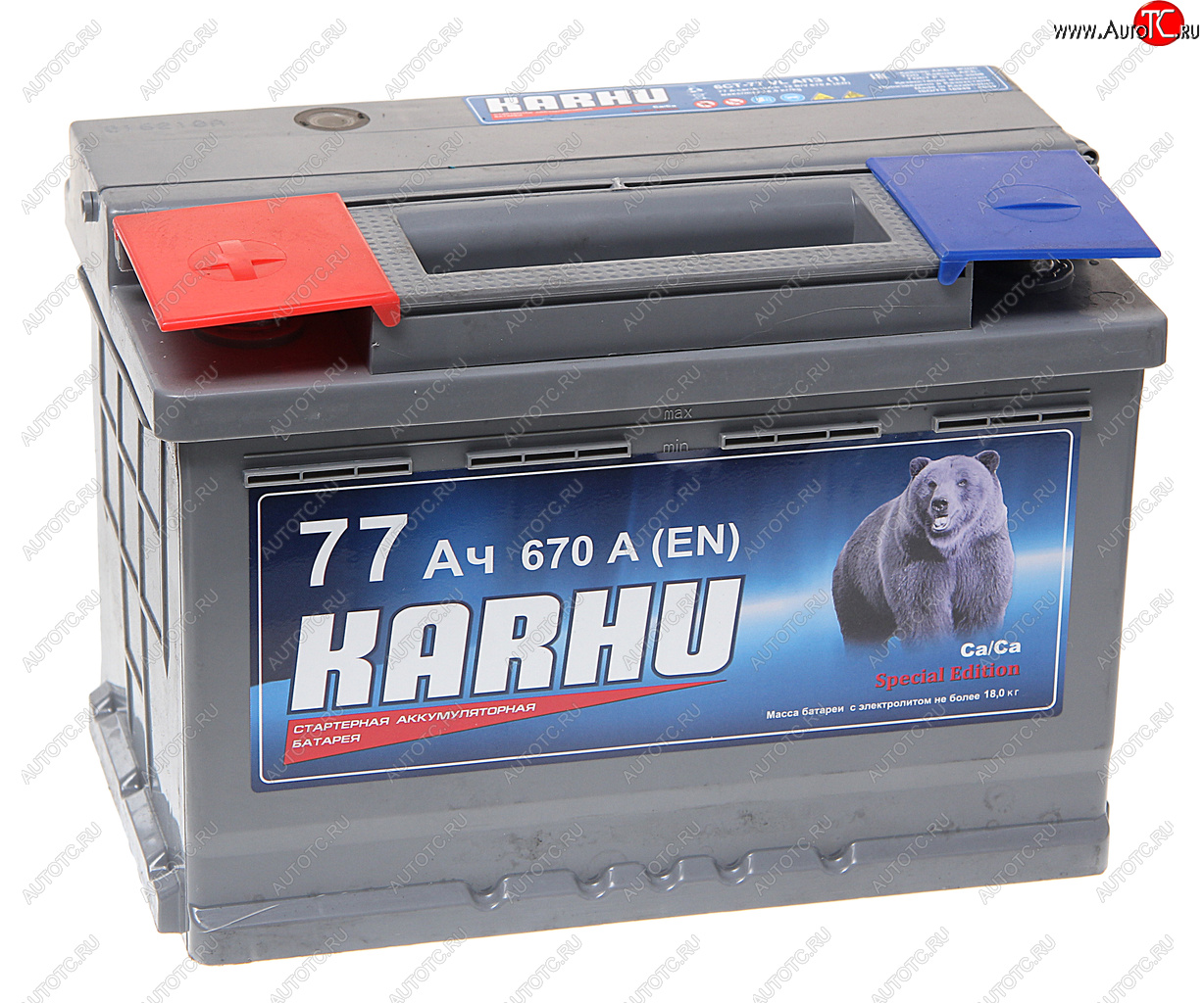 8 949 р. Аккумулятор KARHU 77Ач KARHU 6ст77(1)  с доставкой в г. Керчь