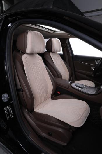 Накидка на сиденье (на весь салон Max Plus алькантара) Автопилот  (бежевый)