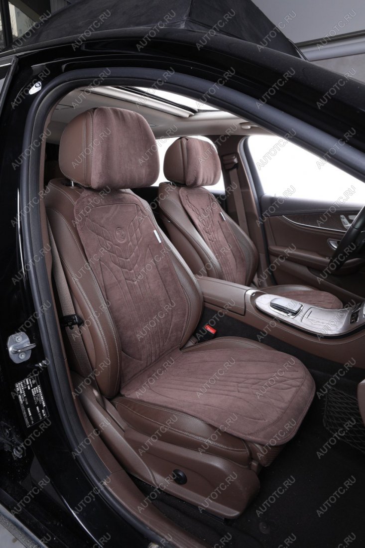 5 549 р. Накидка на сиденье (на весь салон Max Plus алькантара) Автопилот   (коричневый)  с доставкой в г. Керчь