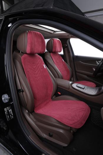 Накидка на сиденье (на весь салон Max Plus алькантара) Автопилот  (красный)