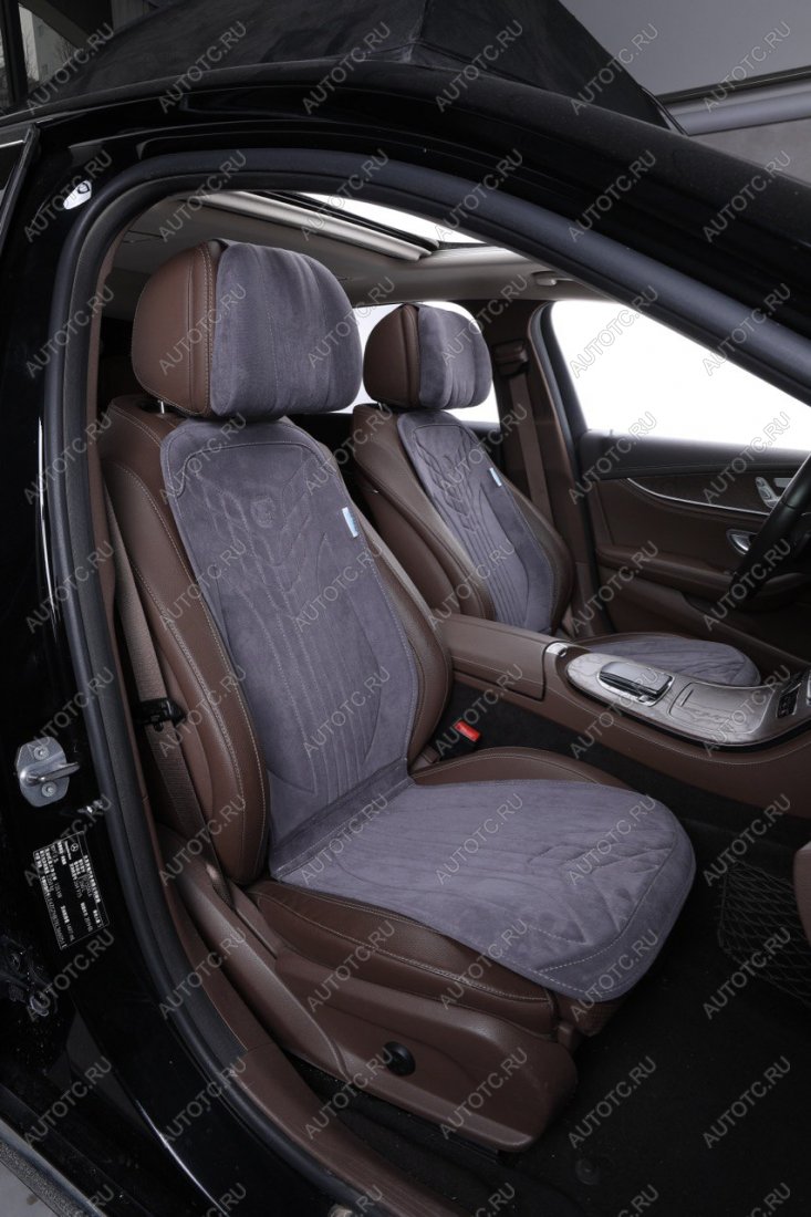 5 549 р. Накидка на сиденье (на весь салон Max Plus алькантара) Автопилот   (серый)  с доставкой в г. Керчь